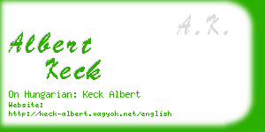 albert keck business card